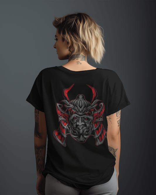 Samurai Printed Unisex Oversized Classic T-Shirt By MeltedSmile Unisex Oversized Tshirts 100% Cotton Regular Fit Graphic Printed Tshirt , Sizes S,M and L,XL