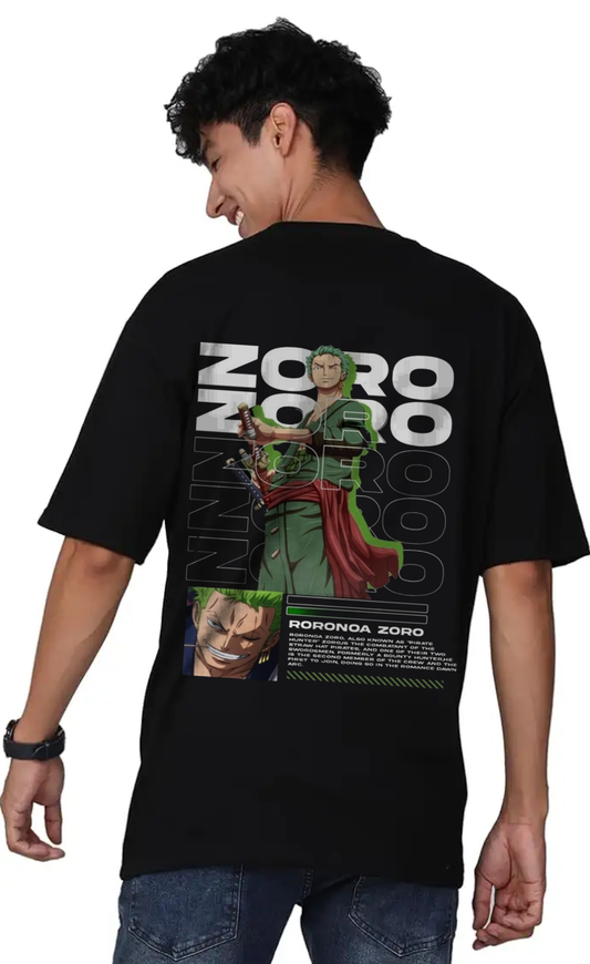 Zoro Printed Unisex Oversized Classic T-Shirt By MeltedSmile Unisex Oversized Tshirts 100% Cotton Regular Fit Graphic Printed Tshirt , Sizes S,M and L,XL